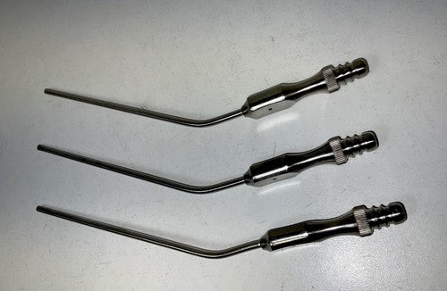 Set Of 3 Suction Tube 10 Fr Ferguson Section Tube 11cm Angular ENT