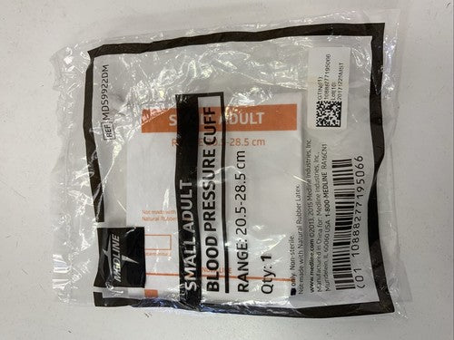 Medline MDS9922DM Disposable 2-Tube Blood Pressure Cuff Small Adult
