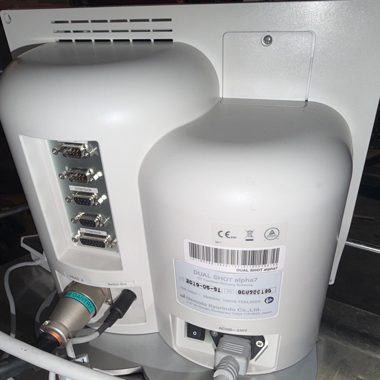 Nemoto Dual Shot Alpha 7 CT Injector 2019 Ceiling Mounted Tested
