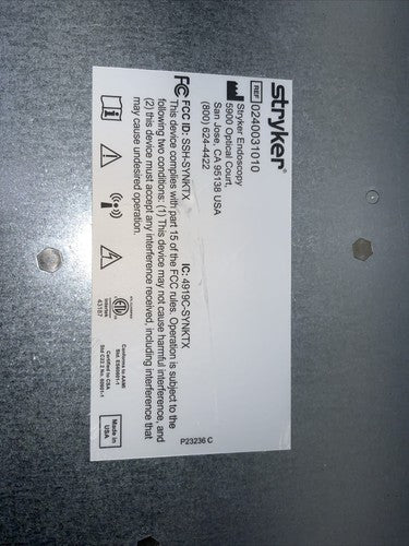 Stryker Endoscopy 0240-031-010 Synk Wireless Transmitter Platform