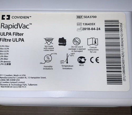 2010 Valleylab RapidVac SE3690 Smoke Evacuator W/ Filter