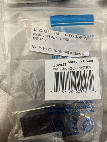 5x Serial RS232 DB9 Male to RJ45 Ethernet Adapter Connector Converter Extender