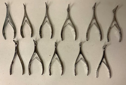 Set of 11 Nasal Specula Various Brands