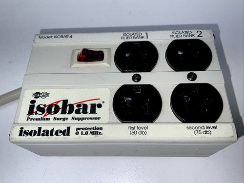 TRIPP LITE ISOBAR4 Surge, Suppressor 4-Outlet, 2 Isolated Filter Banks,50db 75db