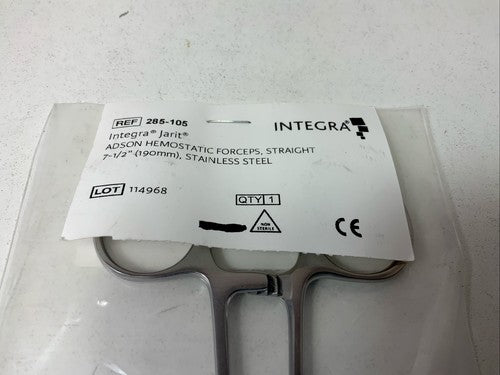 INTEGRA JARIT 285-105 Adson Forceps 7½" (190mm) Straight