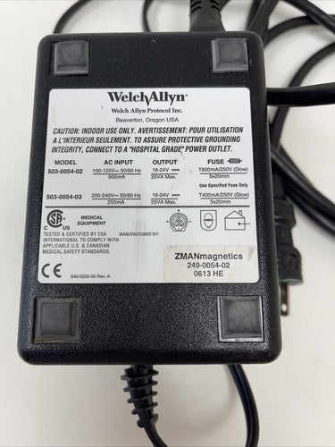 Welch Allyn 503-0054-02 Power Adapter for propaq monitor