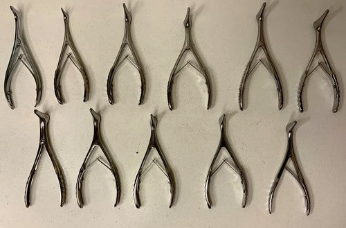 Set of 11 Nasal Specula Various Brands
