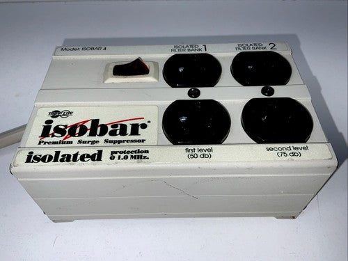 TRIPP LITE ISOBAR4 Surge, Suppressor 4-Outlet, 2 Isolated Filter Banks,50db 75db