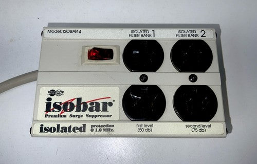 TRIPP LITE ISOBAR4 Surge, Suppressor 4-Outlet, 2 Isolated Filter Banks,50db 75db
