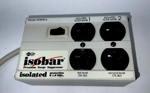 TRIPP LITE ISOBAR4 Surge, Suppressor 4-Outlet, 2 Isolated Filter Banks,50db 75db