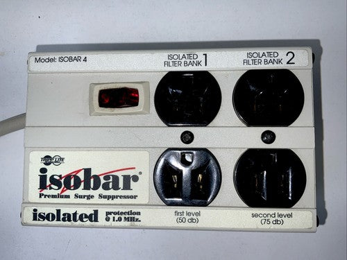 TRIPP LITE ISOBAR4 Surge, Suppressor 4-Outlet, 2 Isolated Filter Banks,50db 75db