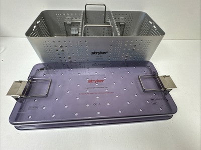 Stryker 250-015-500 Laparoscopic Instruments Sterilization Tray w/ 11 Slot Rack