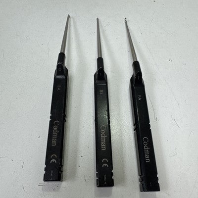 Set of 3 Codman Karlin Cervical Curettes 46-3125 46-3131 46-3133 BS BA FA