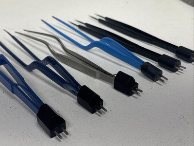 6) Lot Medical Cautery Electrosurgical Reusable Tweezers Laparoscopic bipolar