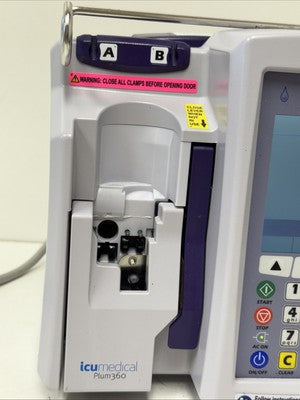 ICU Medical Plum360 360 Pump MFG 2016 With New Battery and Pole Clamp