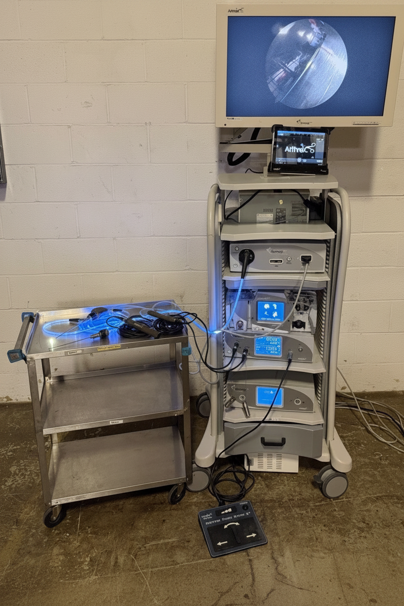 Arthrex Synergy HD3 Arthroscopy Tower System – Complete Integrated Surgical Video & Power Console Package