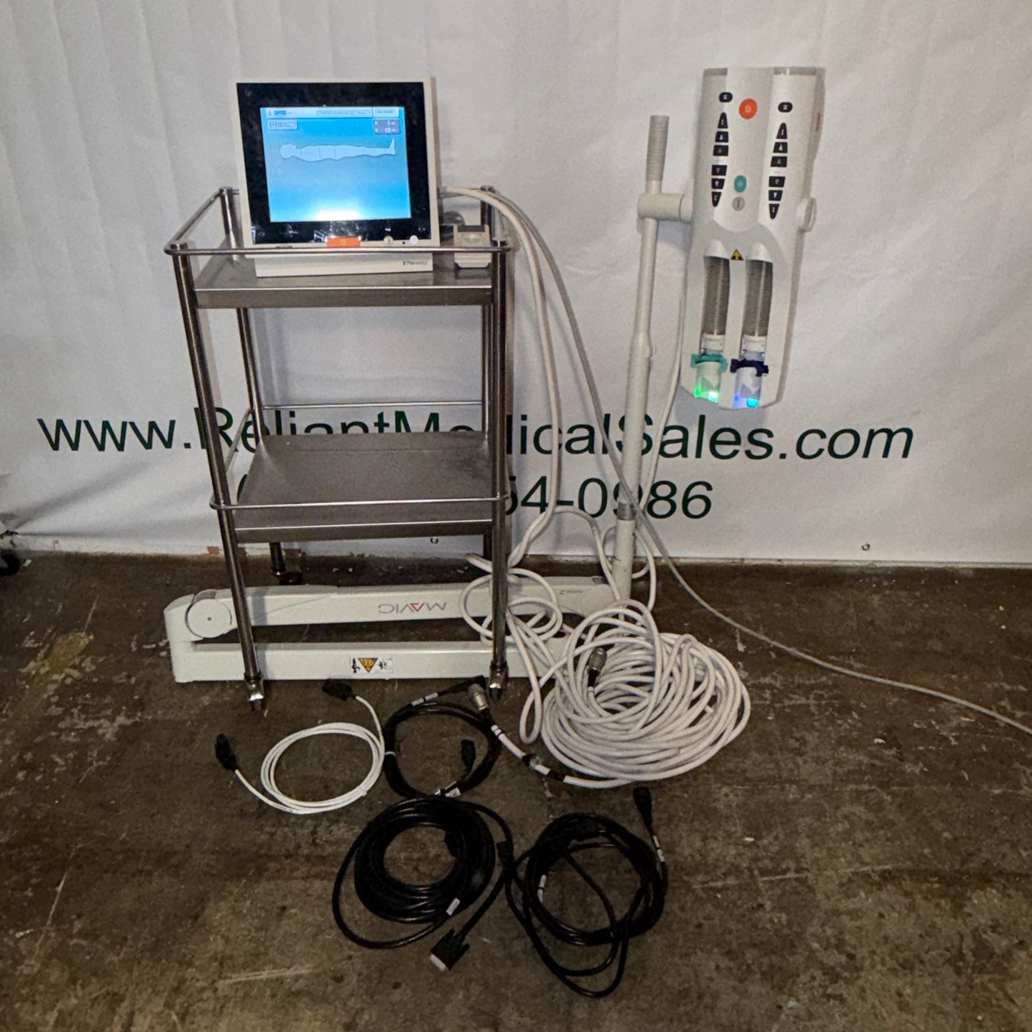 Nemoto Dual Shot Alpha 7 CT Injector 2019 Ceiling Mounted Tested