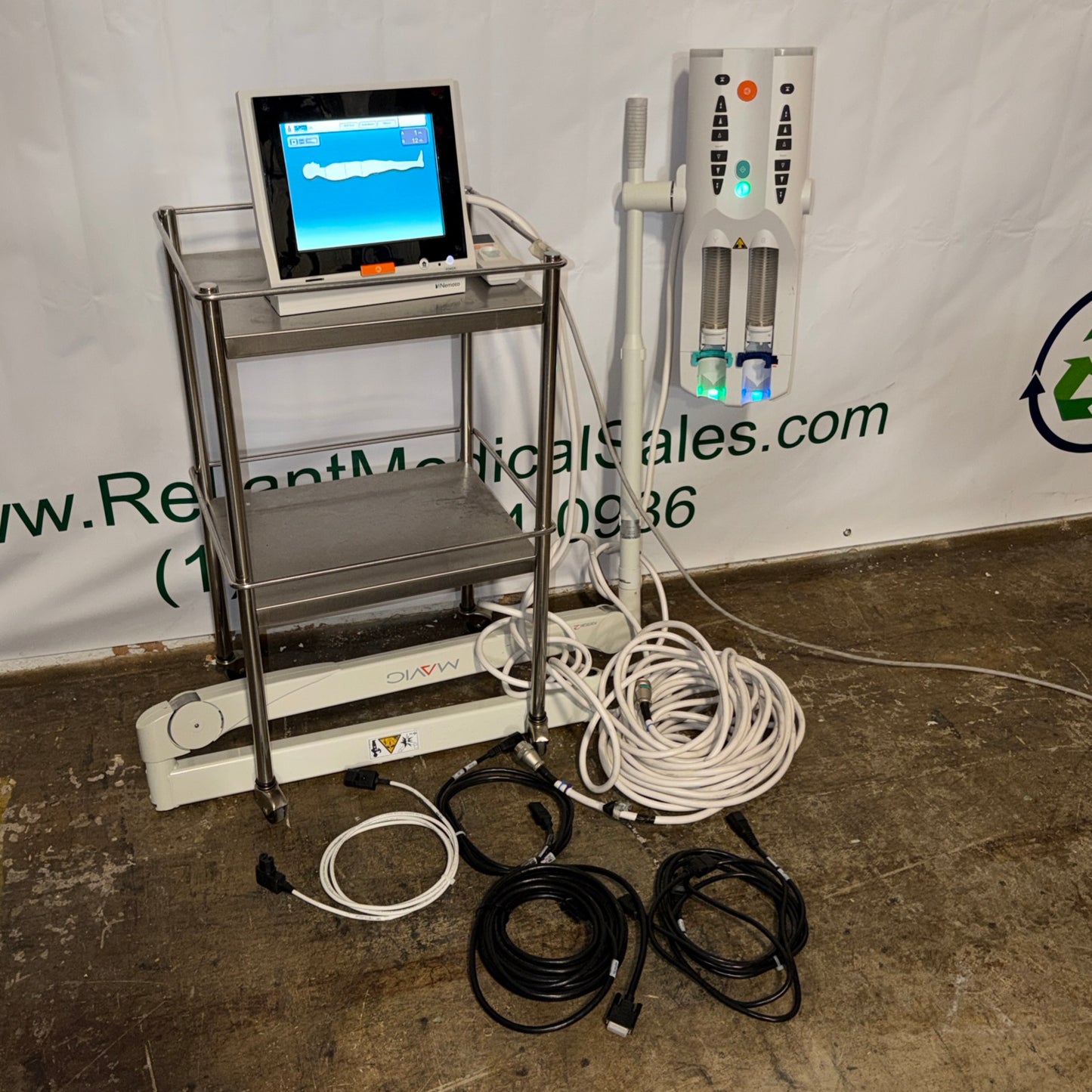 Nemoto Dual Shot Alpha 7 CT Injector 2019 Ceiling Mounted Tested