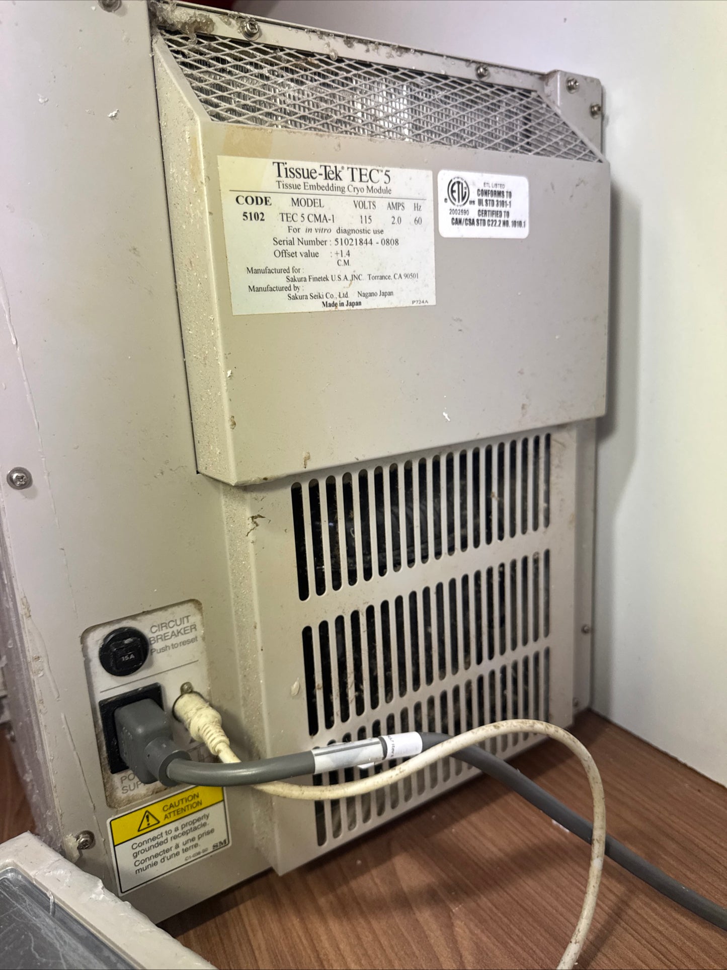 Sakura Tissue-Tek TEC 5 Embedding Module 5101 & Cryo Module 5102 Tested