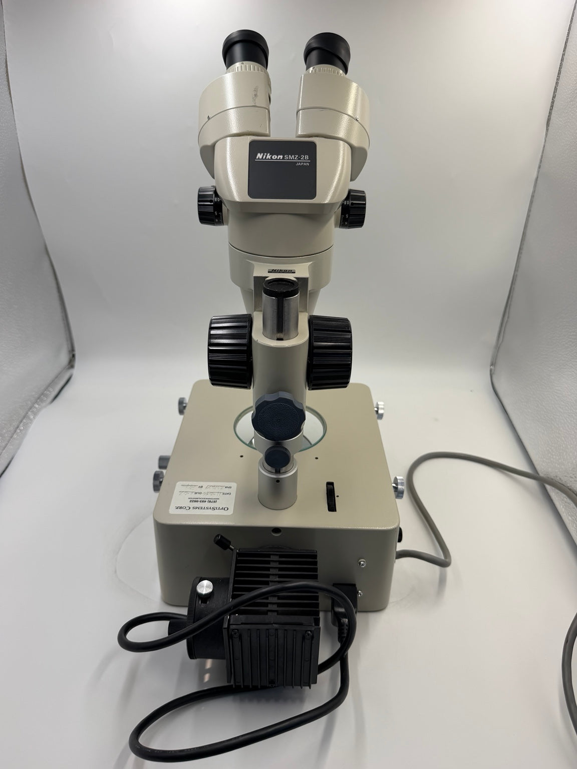 Nikon SMZ-2B stereo zoom microscope and stand