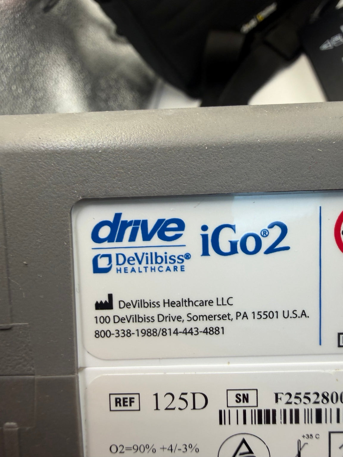 Drive DeVilbiss iGo2 and included accessories