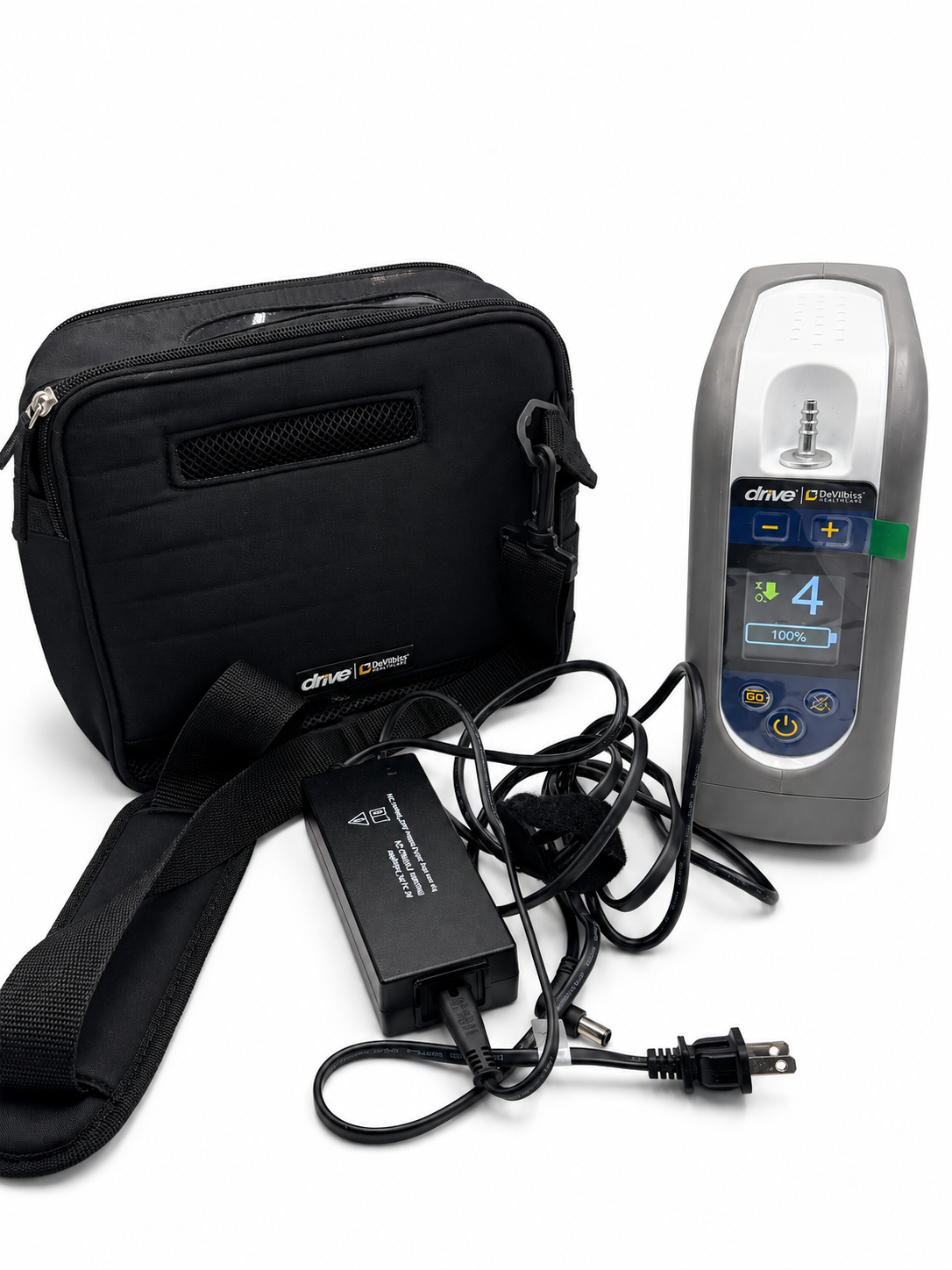 Drive iGo2 with bag and AC adapter; background and lighting edited