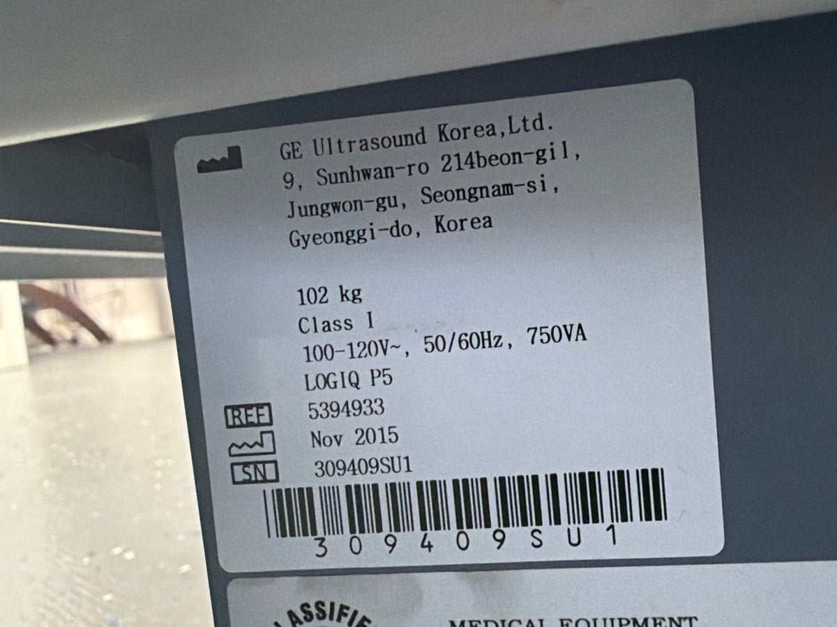GE LOGIQ P5 ultrasound system 7