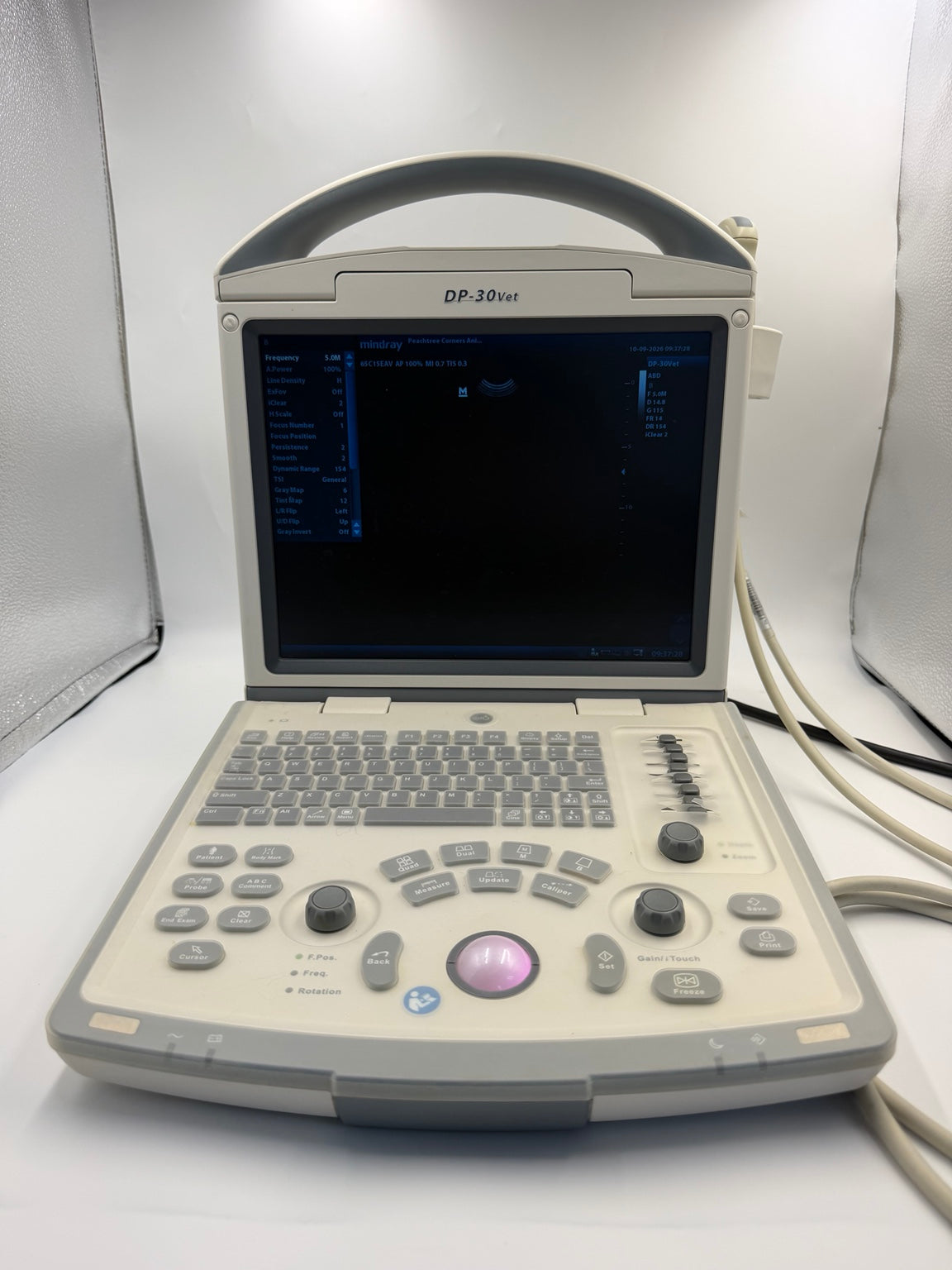 Mindray DP-30 Vet ultrasound condition and accessories