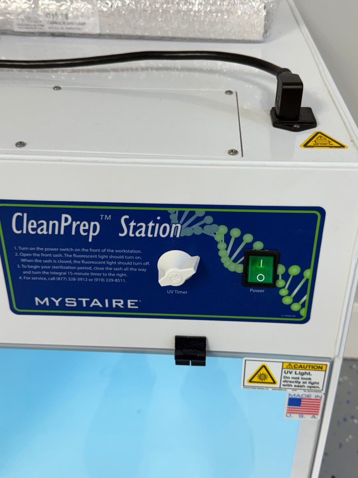 Mystaire MY-DB24 CleanPrep UV timer and power controls