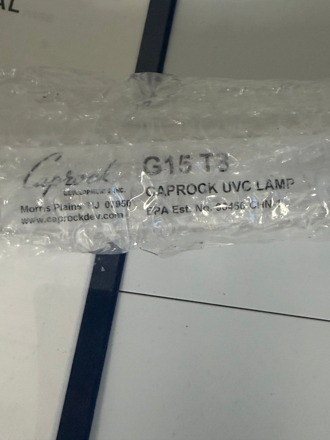 Extra replacement UVC lamp included with Mystaire MY-DB24 workstation