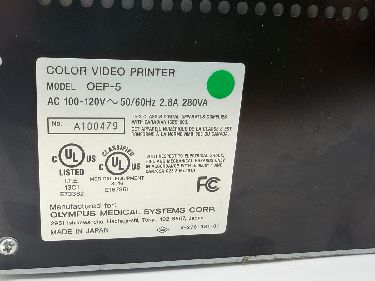 Olympus OEP-5 model and serial label A100479