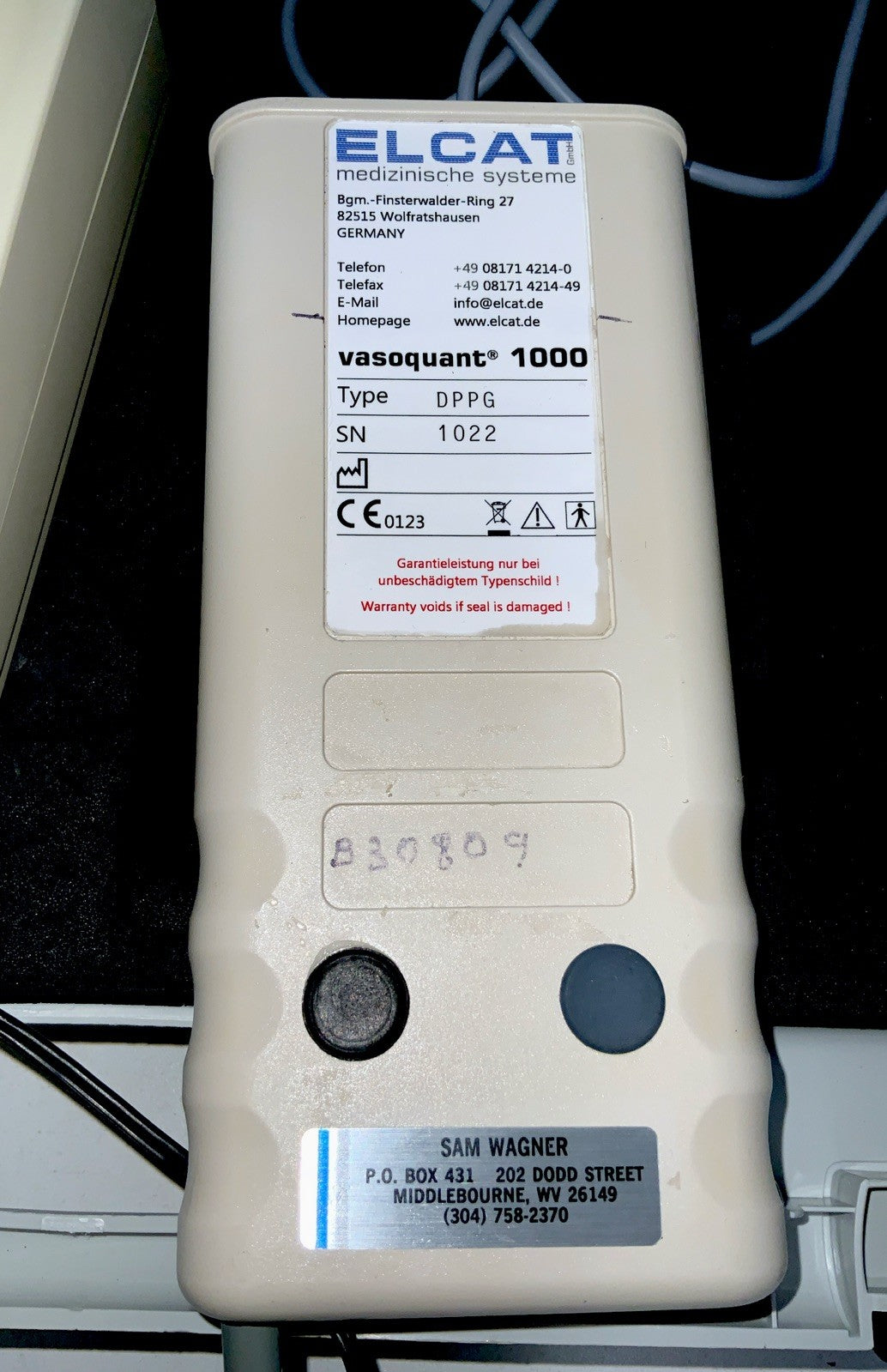 Sam Wagner ELCAT VQ1000 D-PPG With DPU-414 Thermal Printer