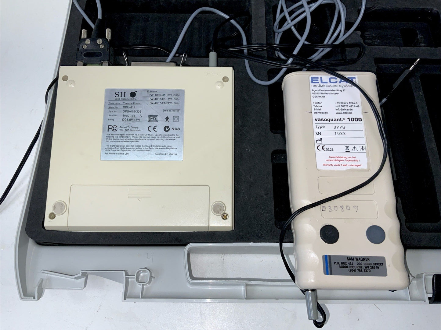 Sam Wagner ELCAT VQ1000 D-PPG With DPU-414 Thermal Printer