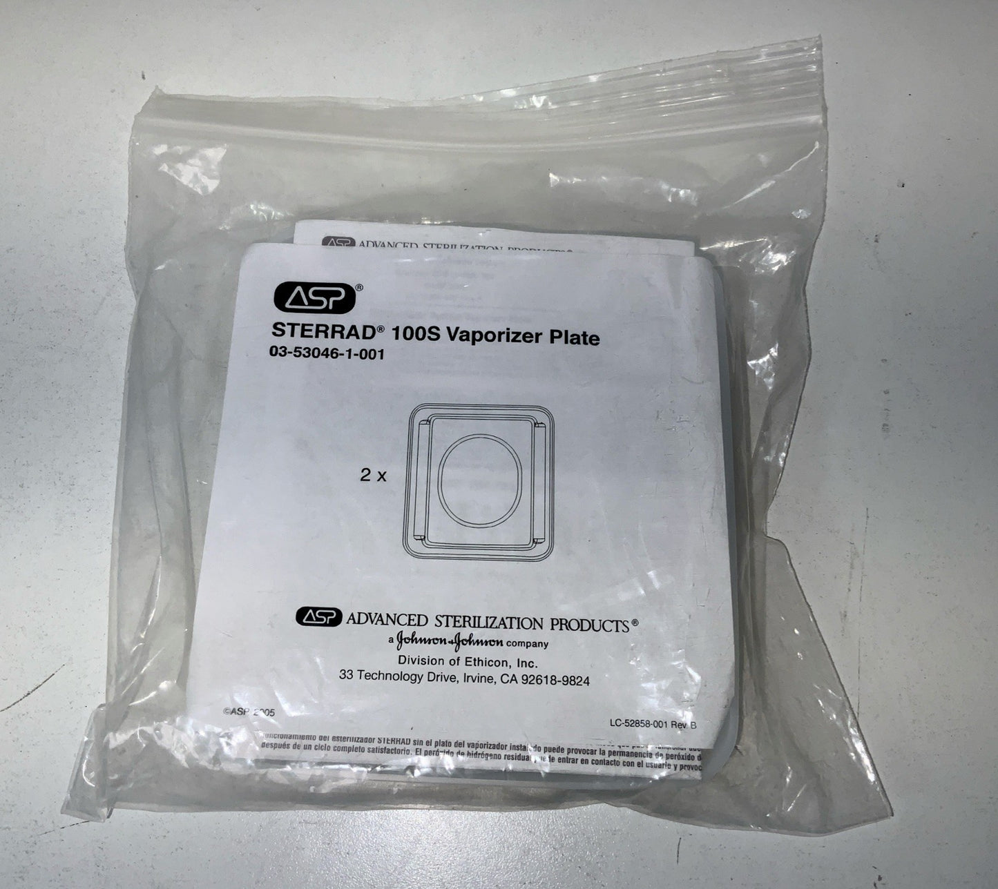 ASP Sterrad Vaporizer Plate 03-53046-1-001 2 Plates Per Pack