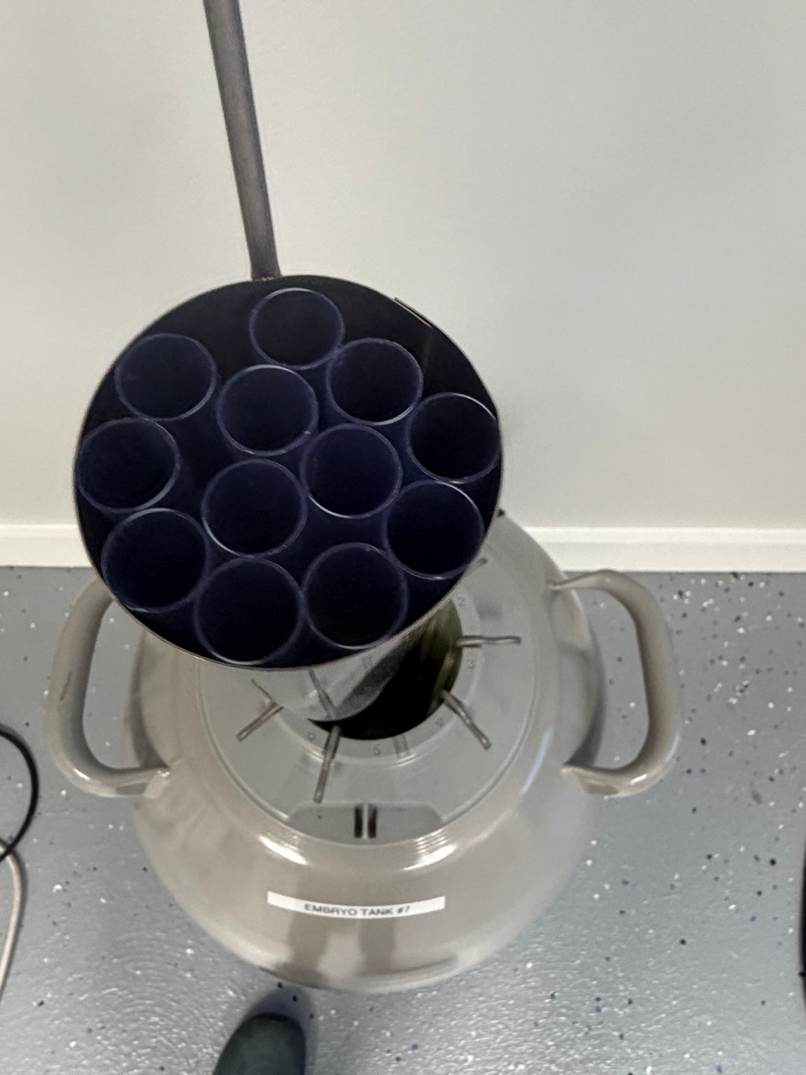 Taylor-Wharton HC35 cryogenic storage canister closeup